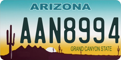AZ license plate AAN8994