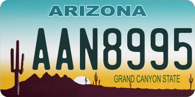 AZ license plate AAN8995