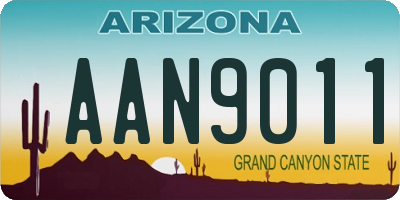 AZ license plate AAN9011