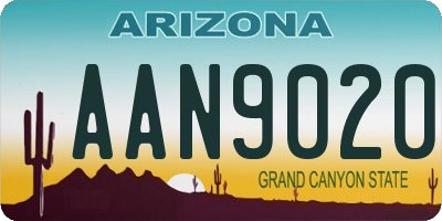 AZ license plate AAN9020