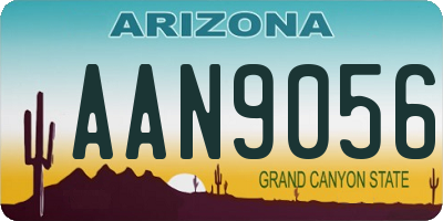 AZ license plate AAN9056