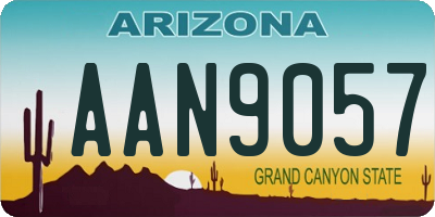 AZ license plate AAN9057