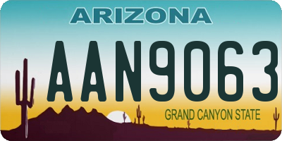 AZ license plate AAN9063