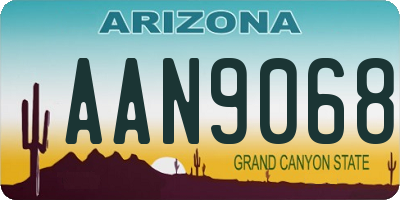 AZ license plate AAN9068