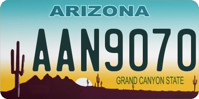 AZ license plate AAN9070