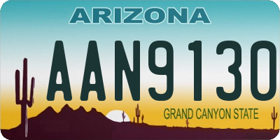 AZ license plate AAN9130