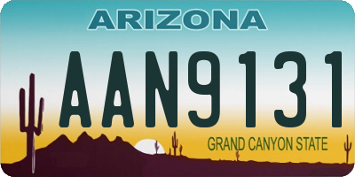 AZ license plate AAN9131