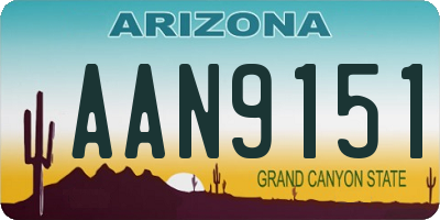 AZ license plate AAN9151