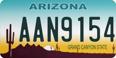 AZ license plate AAN9154