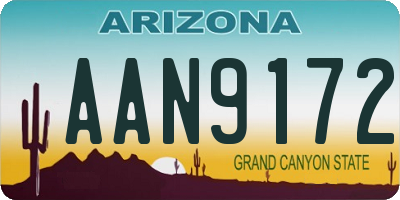 AZ license plate AAN9172