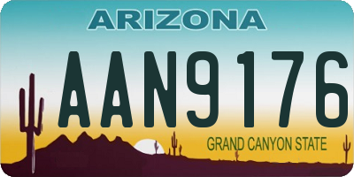 AZ license plate AAN9176