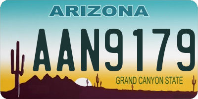 AZ license plate AAN9179