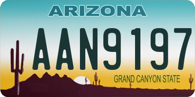 AZ license plate AAN9197