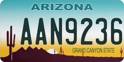 AZ license plate AAN9236
