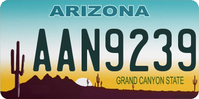 AZ license plate AAN9239