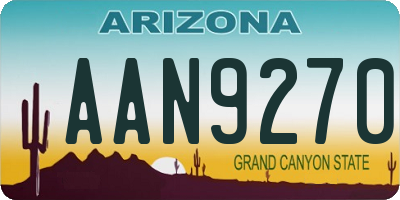 AZ license plate AAN9270