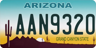 AZ license plate AAN9320
