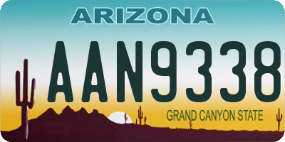 AZ license plate AAN9338