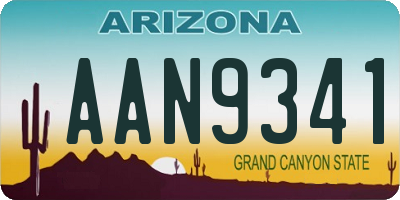 AZ license plate AAN9341