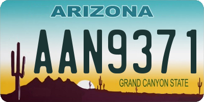 AZ license plate AAN9371