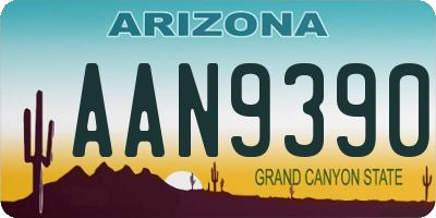 AZ license plate AAN9390
