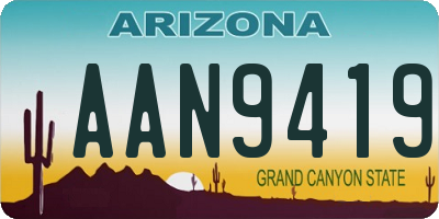 AZ license plate AAN9419