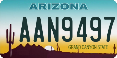 AZ license plate AAN9497