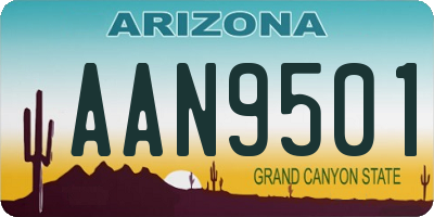 AZ license plate AAN9501