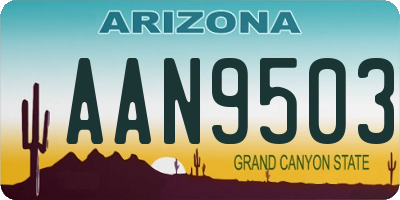 AZ license plate AAN9503