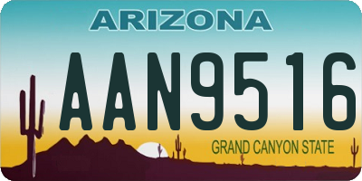 AZ license plate AAN9516