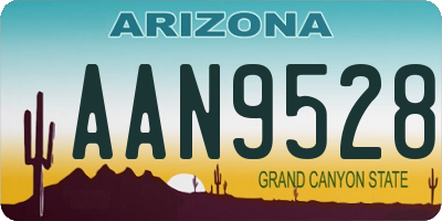 AZ license plate AAN9528