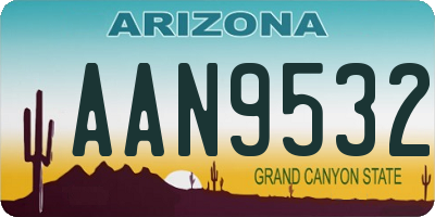 AZ license plate AAN9532