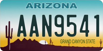 AZ license plate AAN9541