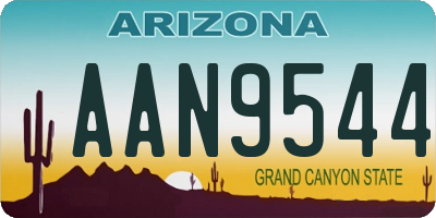 AZ license plate AAN9544