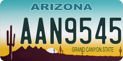 AZ license plate AAN9545