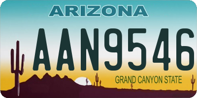 AZ license plate AAN9546
