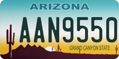 AZ license plate AAN9550