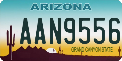 AZ license plate AAN9556