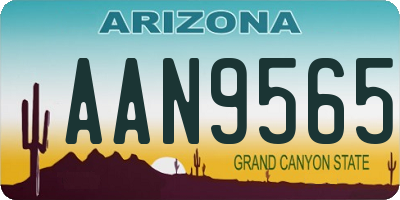 AZ license plate AAN9565