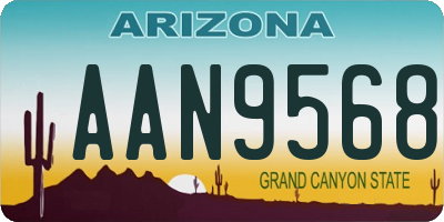 AZ license plate AAN9568