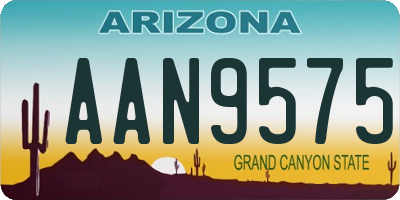 AZ license plate AAN9575