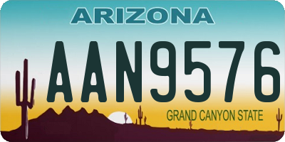 AZ license plate AAN9576