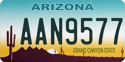 AZ license plate AAN9577