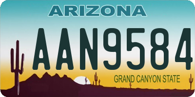 AZ license plate AAN9584