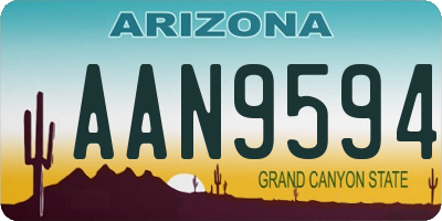 AZ license plate AAN9594