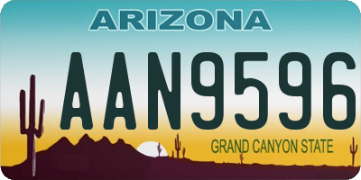 AZ license plate AAN9596