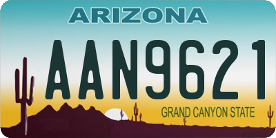 AZ license plate AAN9621