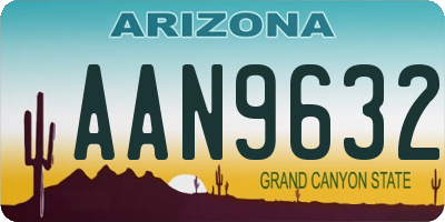 AZ license plate AAN9632