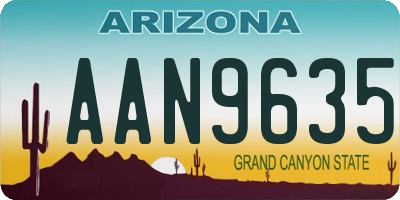 AZ license plate AAN9635