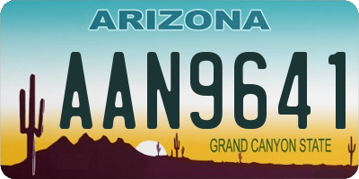 AZ license plate AAN9641